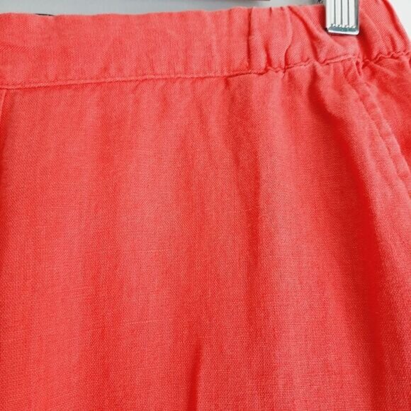 ELLEN TRACY 100% Linen Pull-on Elastic Waist Light Pants Pink Sz 6 - Picture 6 of 12